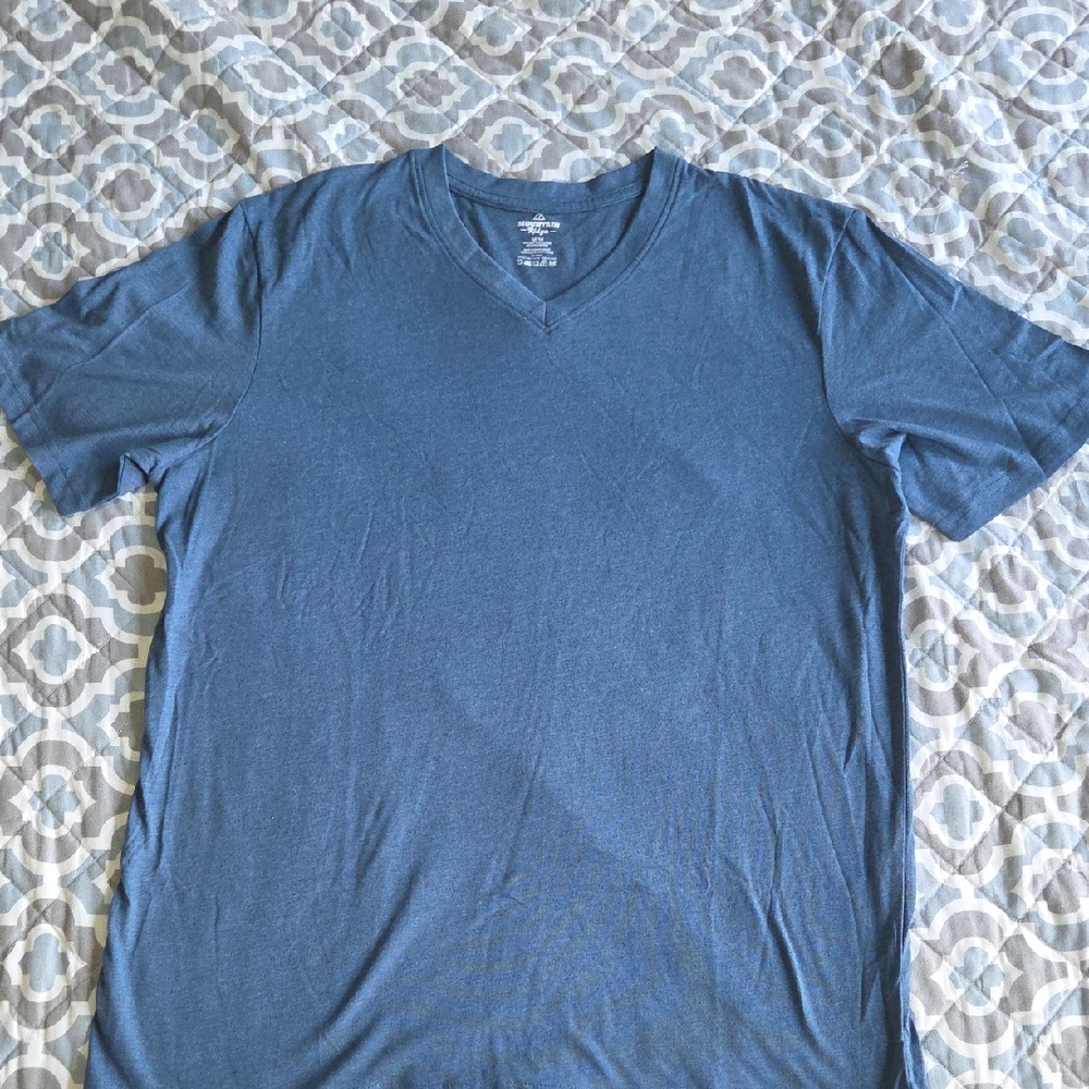 4/$20 Mountain Ridge Blue V-Neck T-Shirt
